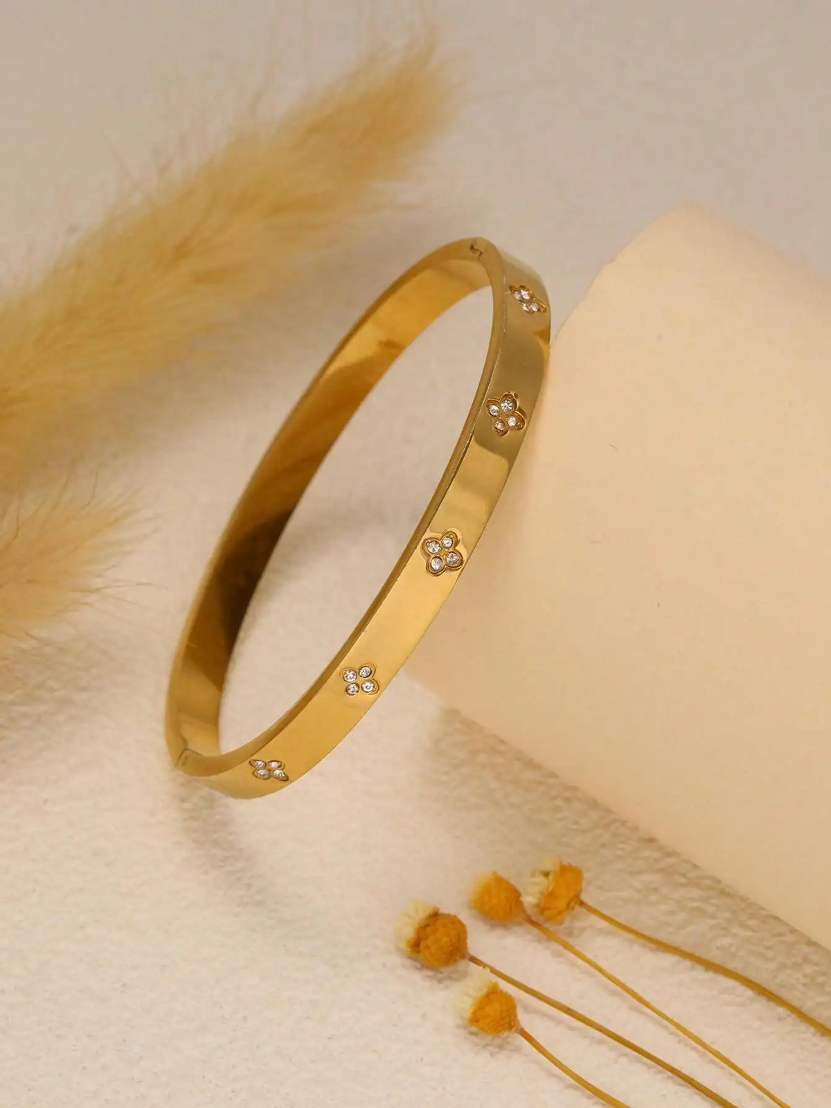 Bracelet empilable en acier inoxydable pour femme, zircone scintillante, élégant, cadeau à un ami, convient à un usage quotidien, 3 pièces