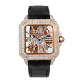 Iced Out Bustdown VVS Moissanite Men Hip Hop Watch Sapphire Crystal Ronda Quartz Movement Pass Diamond Tester Skeleton Watch
