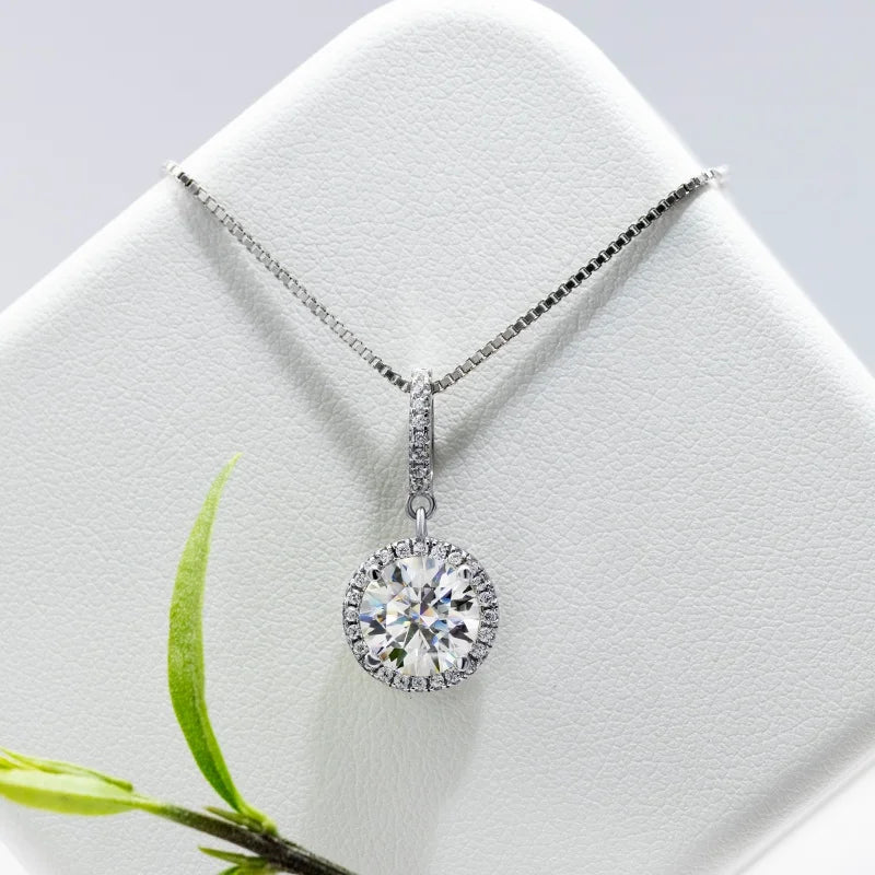 0.5ct White Gold Plated Jewelry Sets 925 Sterling Silver Moissante Jewelry VVS White D Color Bridal Jewelry Set for Wedding