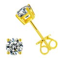 Local US Stock High Quality Women 6.5mm 1ct Classic 925 Sterling Silver VVS Moissanite Solitaire Stud Earrings