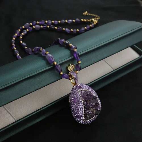GLSEEVO Natural Freshwater Baroque Pearl Edged Zircon Necklace Korean Style Women Luxury Jewelry Fashion Ladies and Girls Gift