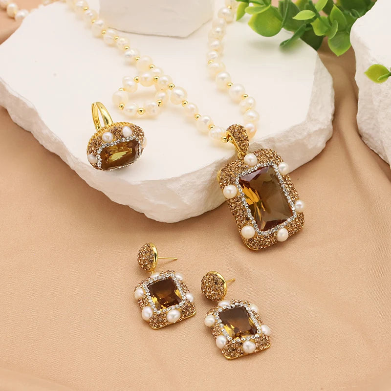 Hot Selling 18k Stainless Steel Gold Plated Bridal Wedding Jewelry Sets Luxury Saudi Zirconia Dubai Jewellery Set for Women