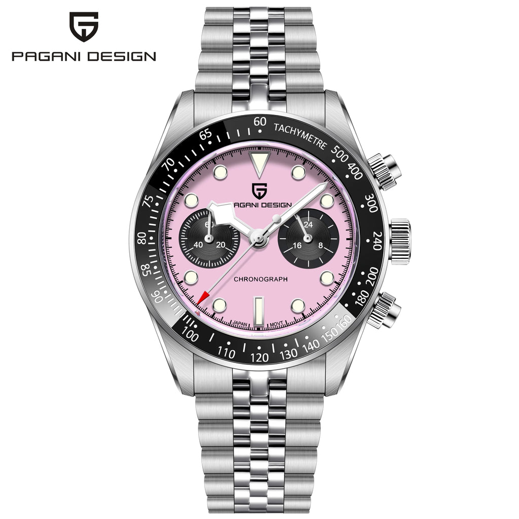 2026 New PAGANI DESIGN 1813 BB Flamingo Chronograph Luxury Sports Quartz Watch Men Sapphire  100M Waterproof Fashion Wristwatch