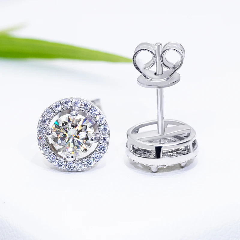 0.5ct White Gold Plated Jewelry Sets 925 Sterling Silver Moissante Jewelry VVS White D Color Bridal Jewelry Set for Wedding
