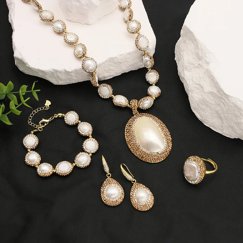 Hot Selling 18k Stainless Steel Gold Plated Bridal Wedding Jewelry Sets Luxury Saudi Zirconia Dubai Jewellery Set for Women