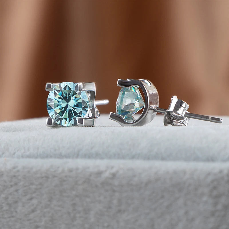 BagueRingen-Ensembles de bijoux Moissanite, Boucles d'oreilles, Bague, Collier, Argent regardé 100%, ixde mariage, Cadeaux pour les travailleurs, 1ct, Document D, 925