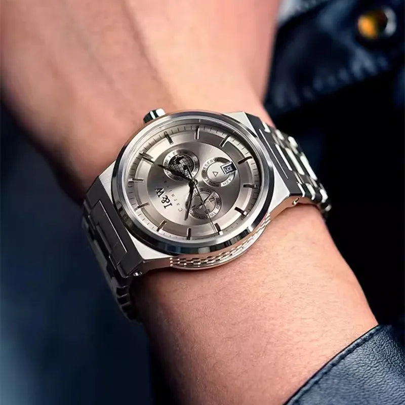 Montre Homme CARNIVAL Montre d'affaires mécanique pour hommes marque de luxe Montre-bracelet automatique 50M étanche 2024 Homme Reloj Hombre