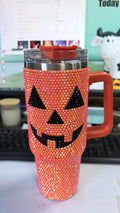 Tasse de voiture à poignée en diamant, gobelet thermos Halloween, gobelet en caoutchouc, grande capacité, vente chaude, Aliments, nouveau produit, 40oz