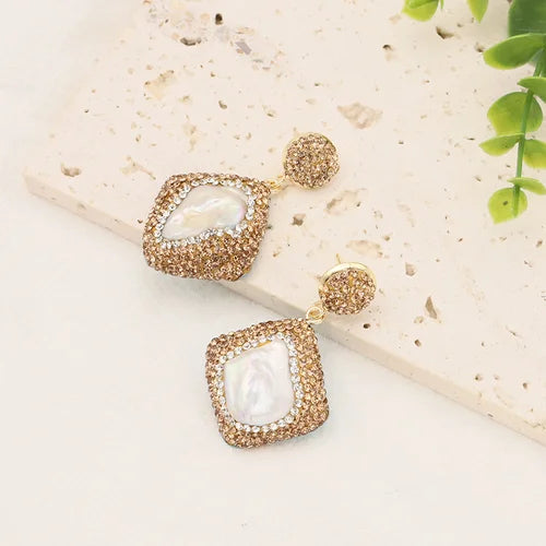 Parure de bijoux pour femmes en perles baroques naturelles, collier, bracelet, boucles d'oreilles, bague, ensemble élégant de luxe pour femmes, cadeaux GS0201