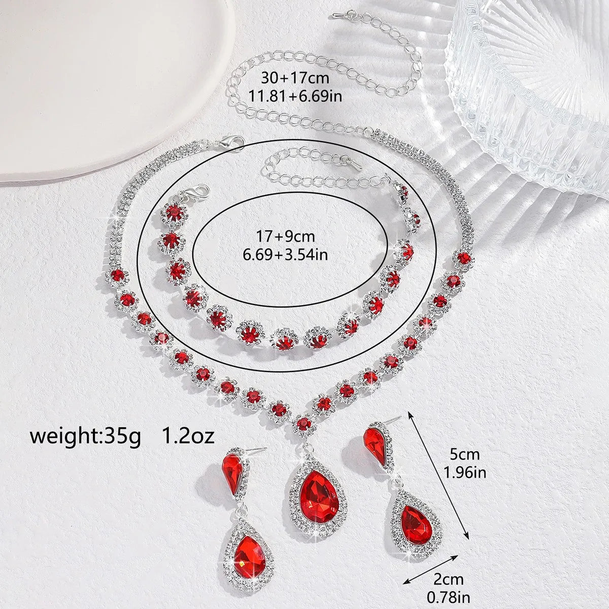 4PC femmes mode goutte d'eau fleur collier boucles d'oreilles Bracelet ensemble de bijoux fête de mariage Festival cadeau-8065