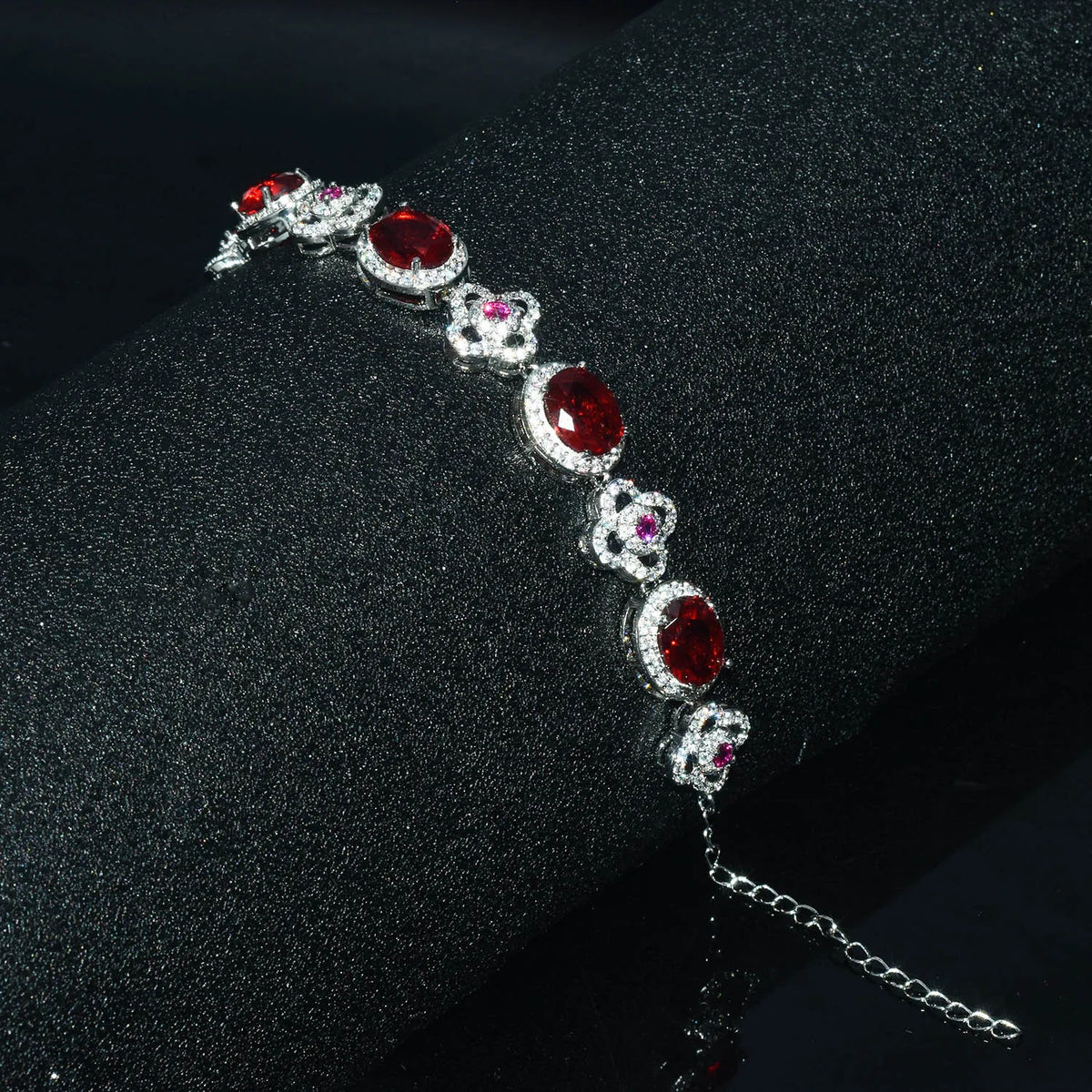 Collier en argent sterling S925, collier en rubis naturel, bijoux haut de gamme à la mode, bracelet, boucles d'oreilles, bague, pendentif pour femmes