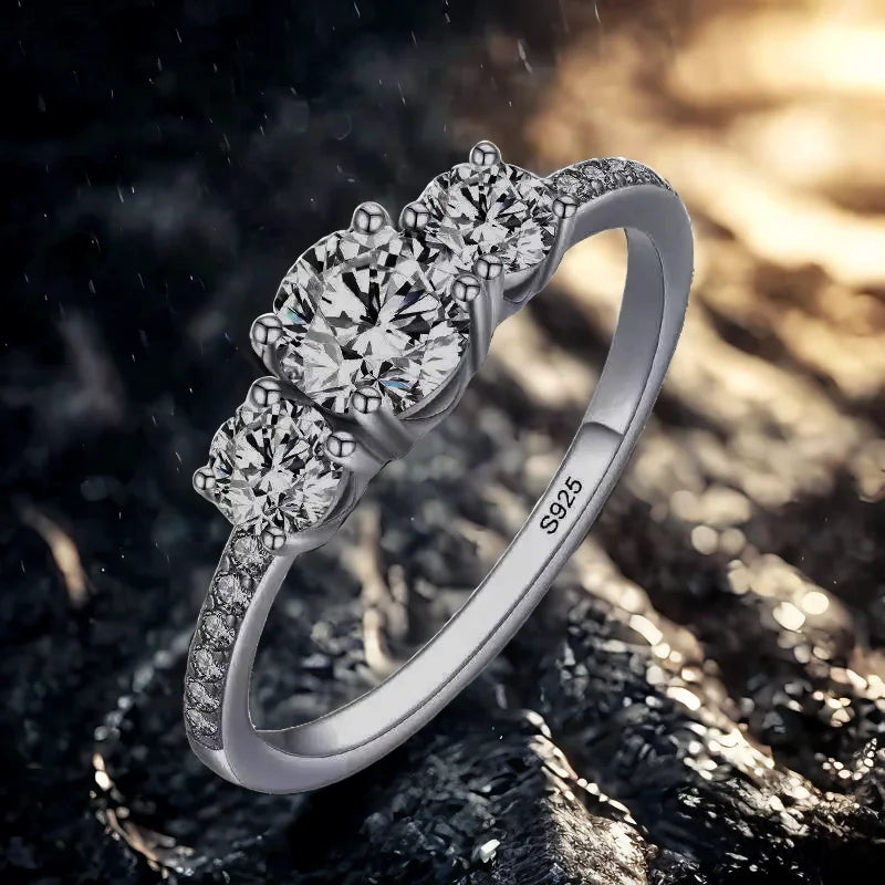 ANDYWEN 1CT éternité D couleur Moissanite bague 925 en argent Sterling luxe alliance promesse anneaux femmes bijoux fins cadeau