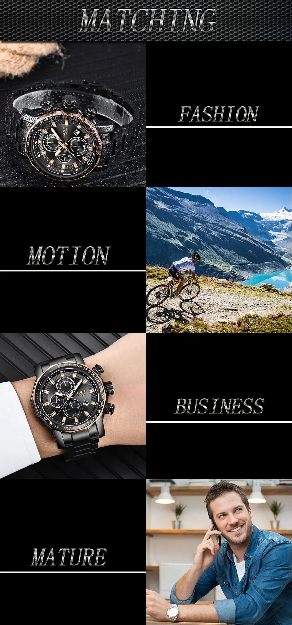Nouveau Sport Chronographe Hommes Montres Top Marque De Luxe En Acier Plein Quartz Horloge Étanche Grand Cadran Montre Hommes