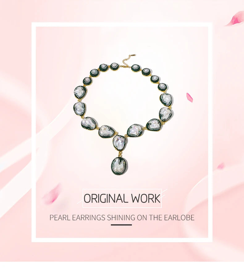Parure de bijoux pour femmes en perles baroques naturelles, collier, bracelet, boucles d'oreilles, bague, ensemble élégant de luxe pour femmes, cadeaux GS0201