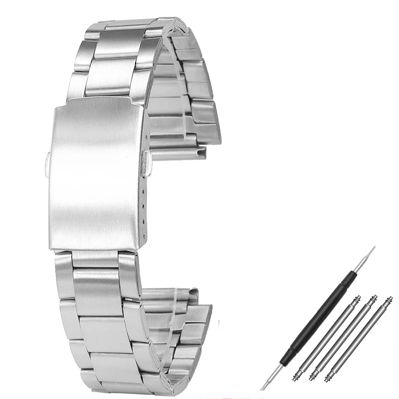 18mm AE1200 Bracelet en acier inoxydable Bracelet qualité boîtier en acier lunette argent noir or boîtier en métal HD verre AE-1200 1300 Mod kit