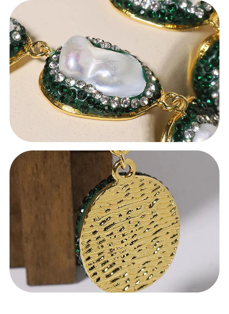 Parure de bijoux pour femmes en perles baroques naturelles, collier, bracelet, boucles d'oreilles, bague, ensemble élégant de luxe pour femmes, cadeaux GS0201