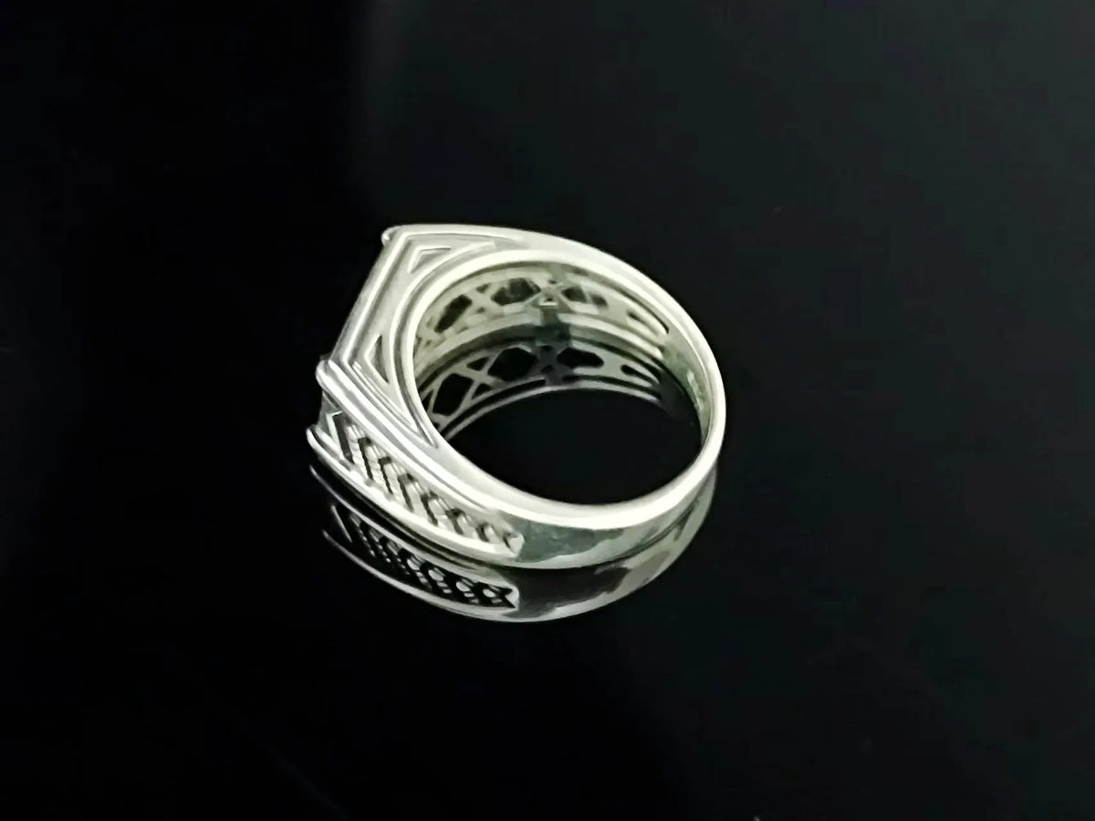BOCAI-Bague rectangulaire en argent 100% S925 pour homme, bijoux en agate noire naturelle, style punk à la mode, cadeau exquis, livraison directe
