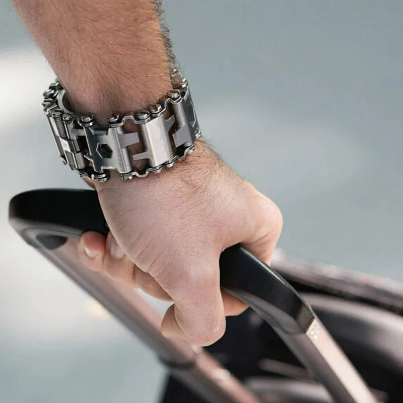 Bracelet multifonctionnel en acier inoxydable pour hommes, outil d'extérieur, 29 en 1, Bracelet de montre pour Couple européen et américain