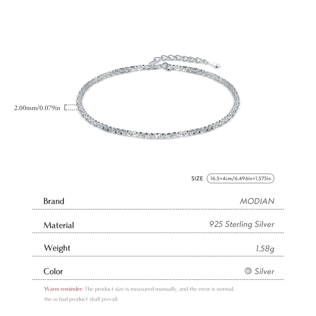 Modian authentique 925 argent Sterling Simple mignon femme Bracelet pour les femmes classique charme exquis en argent Sterling bijoux cadeau