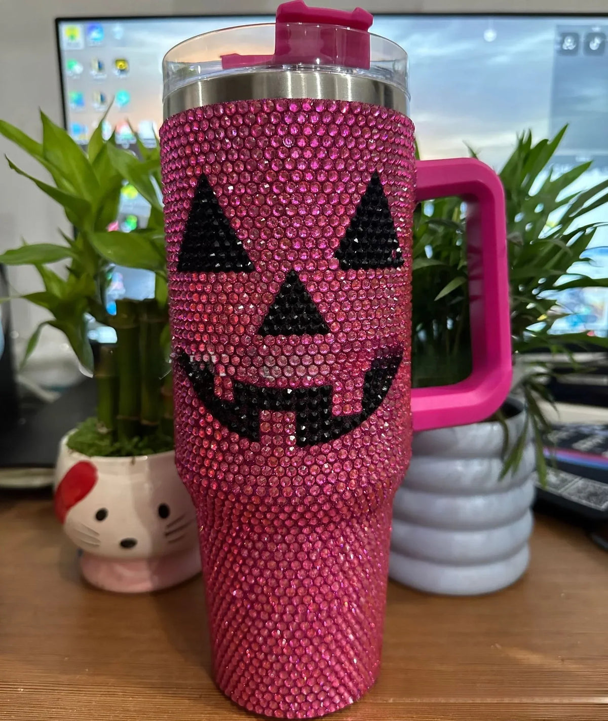 Tasse de voiture à poignée en diamant, gobelet thermos Halloween, gobelet en caoutchouc, grande capacité, vente chaude, Aliments, nouveau produit, 40oz