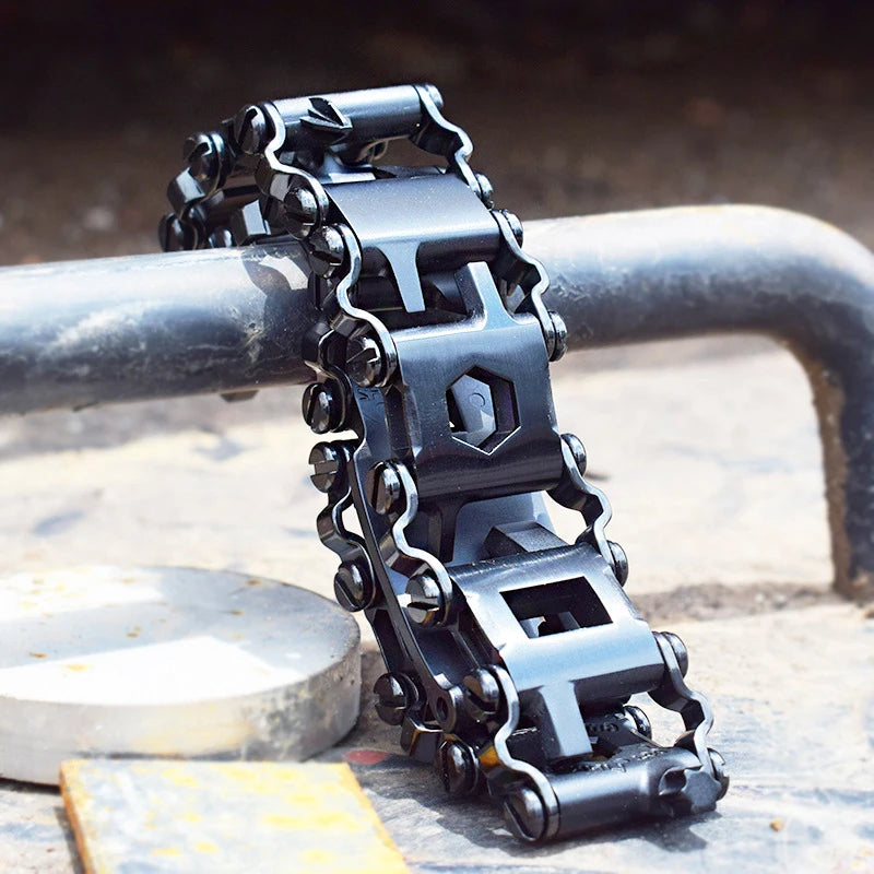 Bracelet multifonctionnel en acier inoxydable pour hommes, outil d'extérieur, 29 en 1, Bracelet de montre pour Couple européen et américain