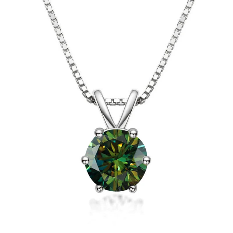 Bague Ringen 100% 925 argent Sterling 1ct Moissanite collier pour femmes diamant pendentif fiançailles fête de mariage cadeau en gros