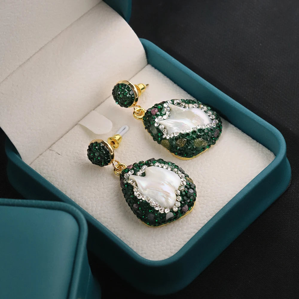 Parure de bijoux pour femmes en perles baroques naturelles, collier, bracelet, boucles d'oreilles, bague, ensemble élégant de luxe pour femmes, cadeaux GS0201