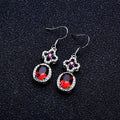 Collier en argent sterling S925, collier en rubis naturel, bijoux haut de gamme à la mode, bracelet, boucles d'oreilles, bague, pendentif pour femmes