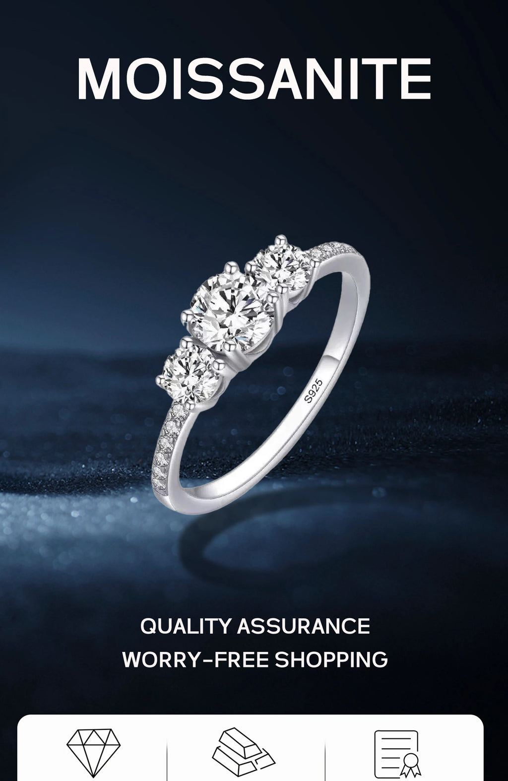 ANDYWEN 1CT éternité D couleur Moissanite bague 925 en argent Sterling luxe alliance promesse anneaux femmes bijoux fins cadeau