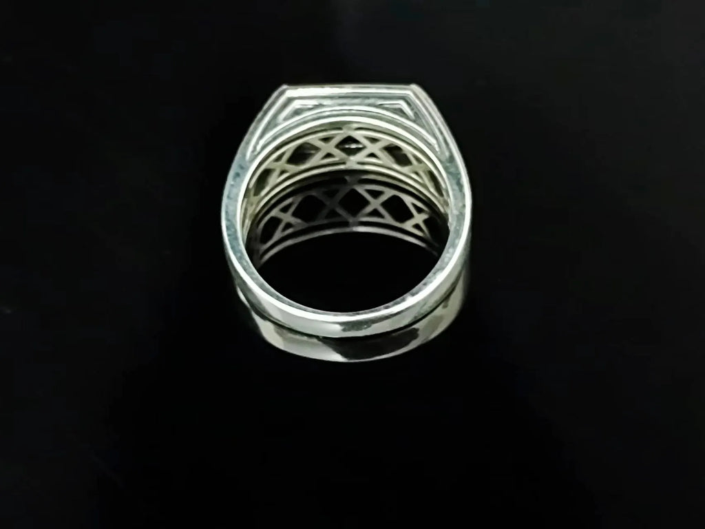 BOCAI-Bague rectangulaire en argent 100% S925 pour homme, bijoux en agate noire naturelle, style punk à la mode, cadeau exquis, livraison directe