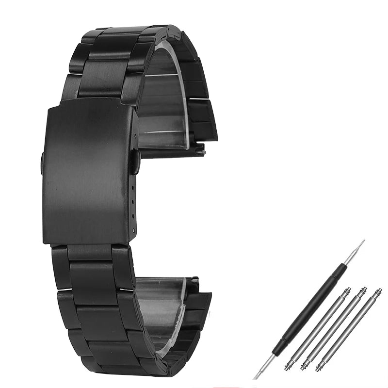 18mm AE1200 Bracelet en acier inoxydable Bracelet qualité boîtier en acier lunette argent noir or boîtier en métal HD verre AE-1200 1300 Mod kit