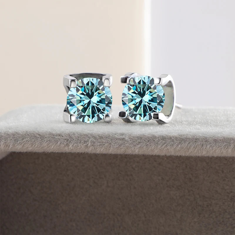 BagueRingen-Ensembles de bijoux Moissanite, Boucles d'oreilles, Bague, Collier, Argent regardé 100%, ixde mariage, Cadeaux pour les travailleurs, 1ct, Document D, 925
