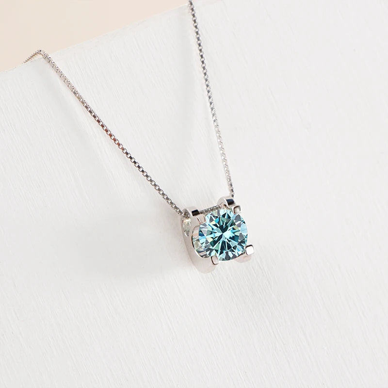 BagueRingen-Ensembles de bijoux Moissanite, Boucles d'oreilles, Bague, Collier, Argent regardé 100%, ixde mariage, Cadeaux pour les travailleurs, 1ct, Document D, 925