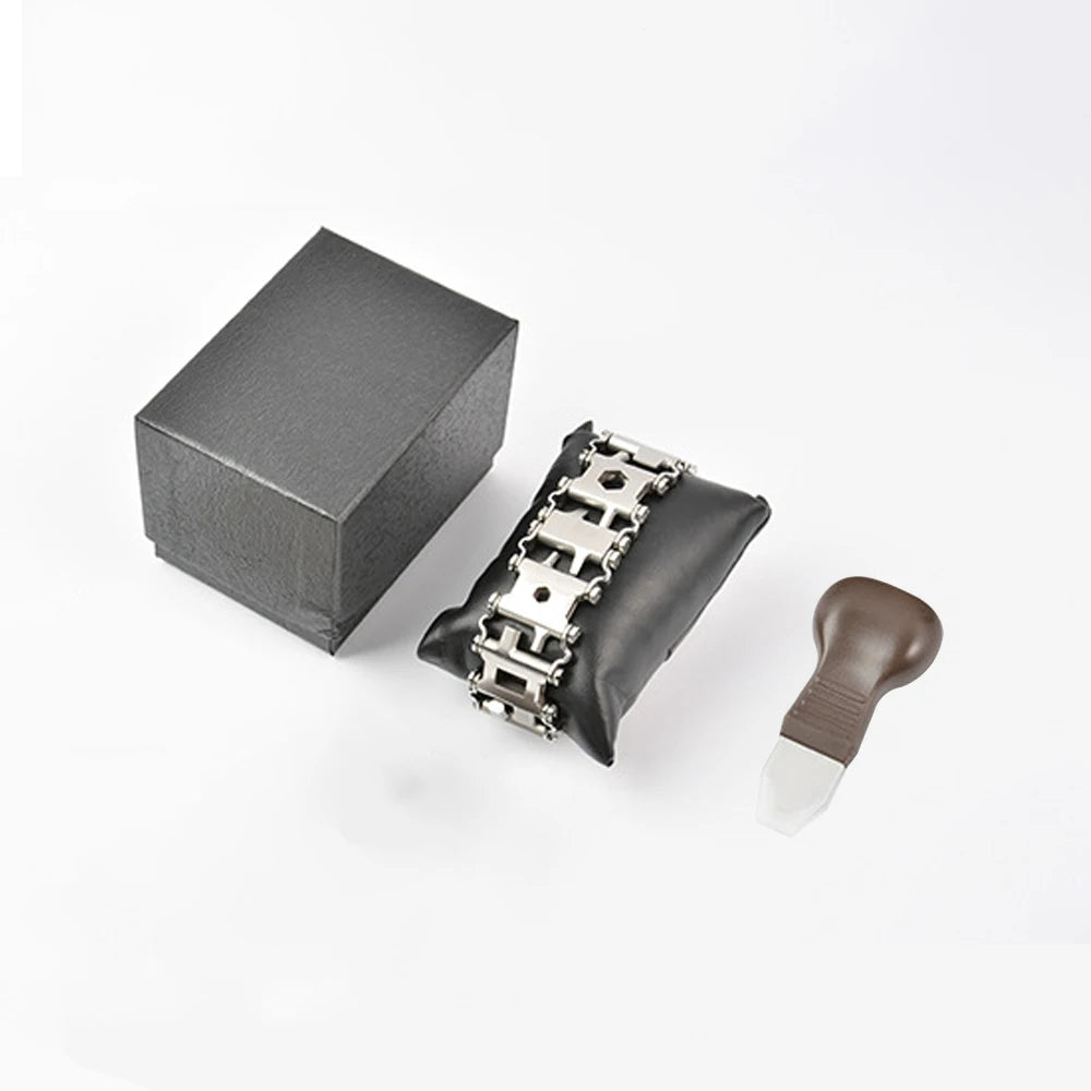 Bracelet multifonctionnel en acier inoxydable pour hommes, outil d'extérieur, 29 en 1, Bracelet de montre pour Couple européen et américain