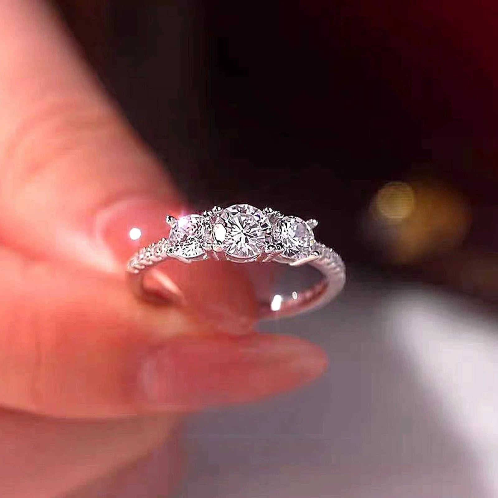 ANDYWEN 1CT éternité D couleur Moissanite bague 925 en argent Sterling luxe alliance promesse anneaux femmes bijoux fins cadeau