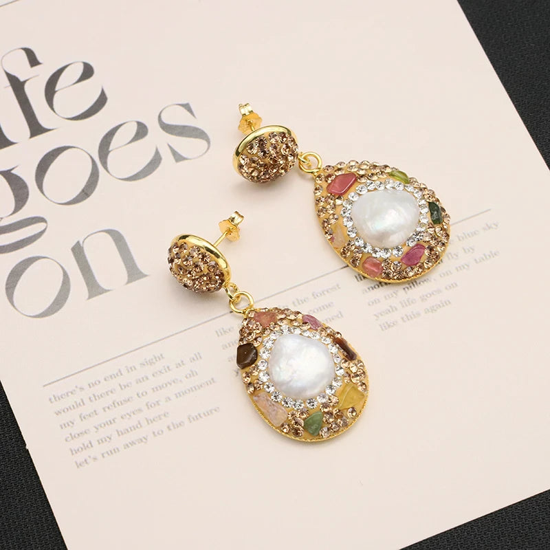 Bijoux en perles naturelles baroques pour femmes, collier, Bracelet, boucle d'oreille, bague, ensembles élégants pour femmes, ensemble de luxe pour femmes, cadeaux