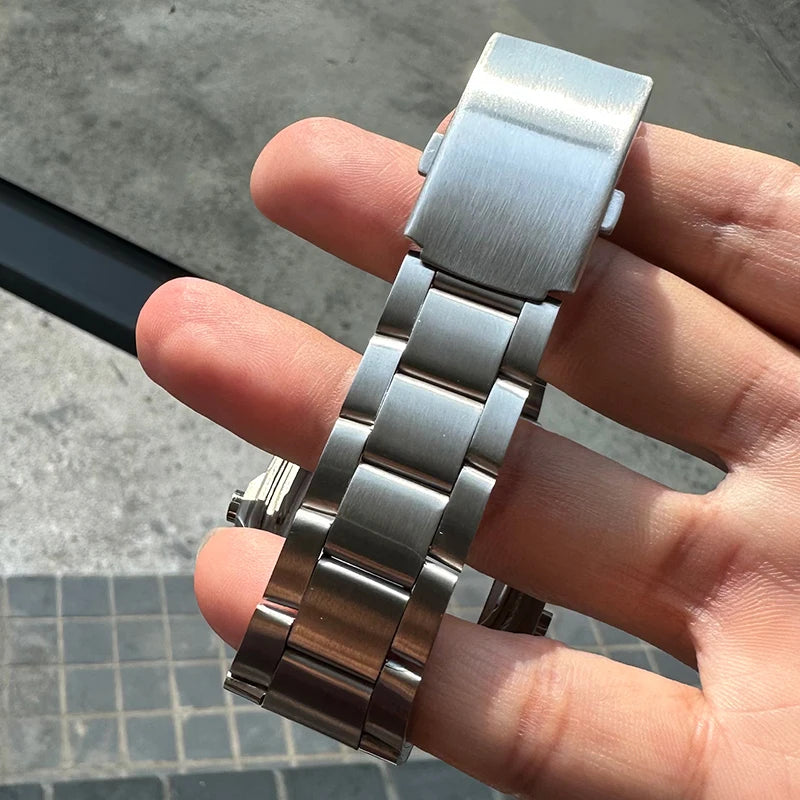 18mm AE1200 Bracelet en acier inoxydable Bracelet qualité boîtier en acier lunette argent noir or boîtier en métal HD verre AE-1200 1300 Mod kit