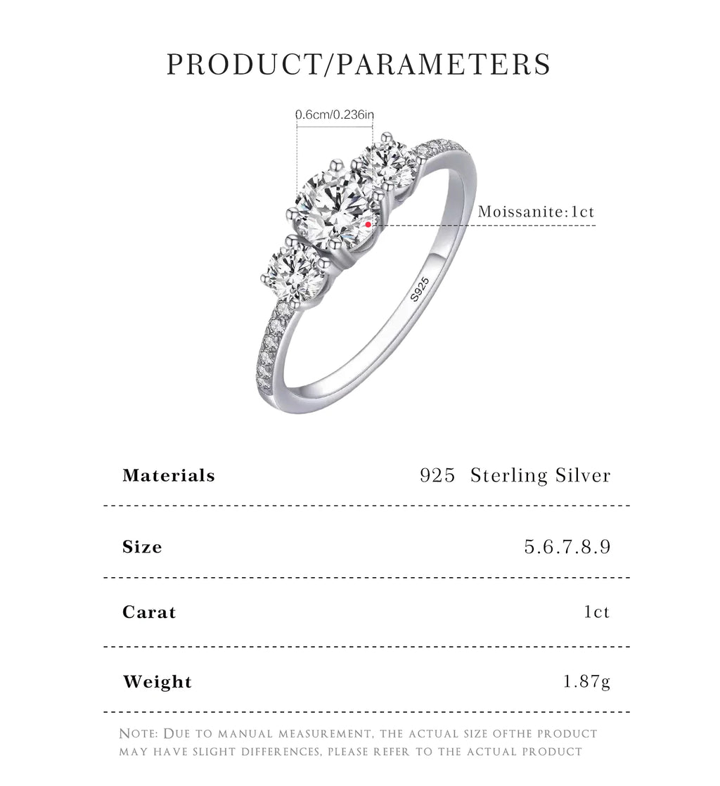 ANDYWEN 1CT éternité D couleur Moissanite bague 925 en argent Sterling luxe alliance promesse anneaux femmes bijoux fins cadeau