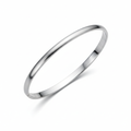 Bracelet jonc en acier inoxydable argenté