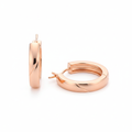 Boucles d'oreilles créoles en acier inoxydable or rose