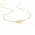 Collier pendentif lune en acier inoxydable doré